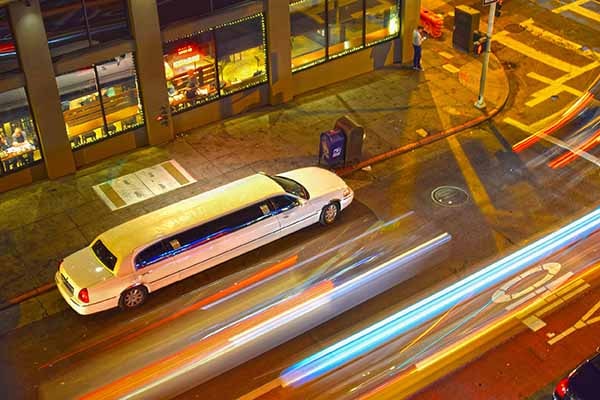 Wheeling Party Bus Rental at night